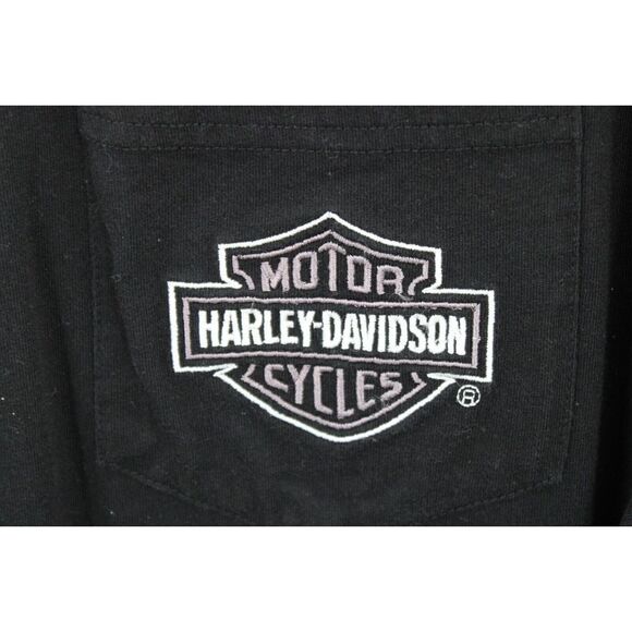 HARLEY DAVIDSON BLACK POLO SS SHIRT MEN'S 2X SPARTANBURG SC - Picture 3 of 7